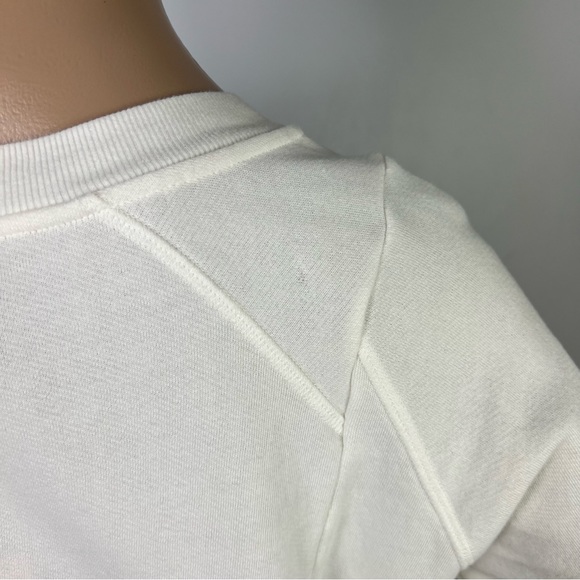 NEW BEN TAVERNITI UNRAVEL PROJECT WHITE TERRY LACE-UP SWEATSHIRT - Picture 7 of 9